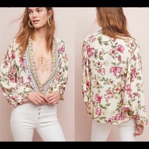 Anthropologie Kimono Idalia Top One Size